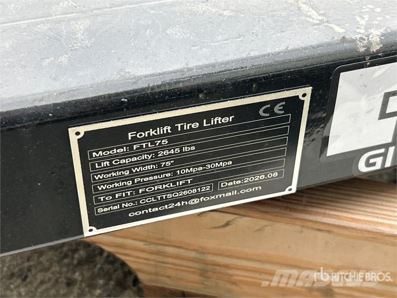  GIYI GY-FTL75 75 in Forklift Tire Lifter (Unused) ملحقات ومكونات أخرى