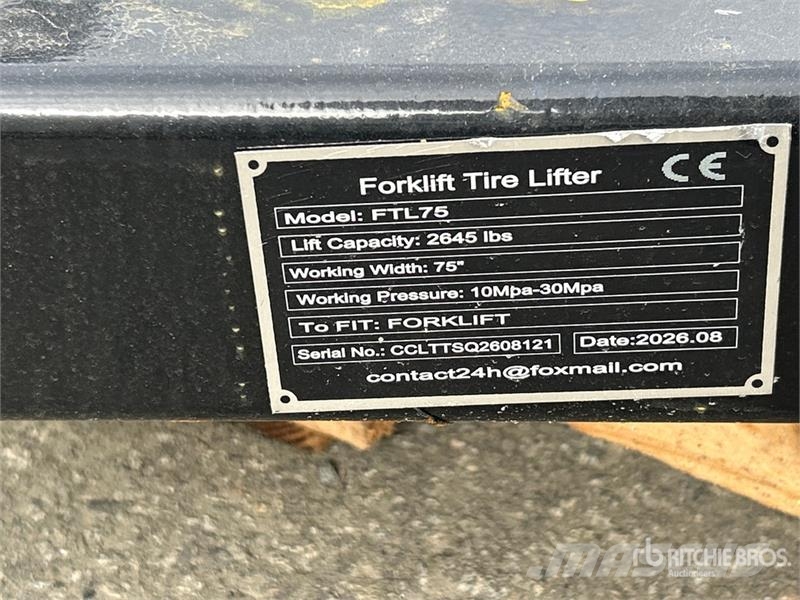  GIYI GY-FTL75 75 in Forklift Tire Lifter (Unused) ملحقات ومكونات أخرى