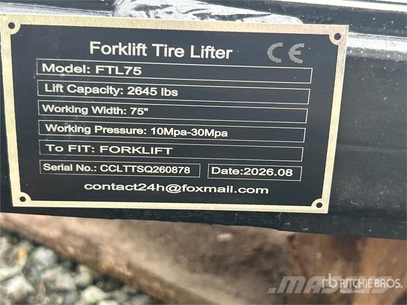 GIYI GY-FTL75 75 in Forklift Tire Lifter (Unused) Otros componentes