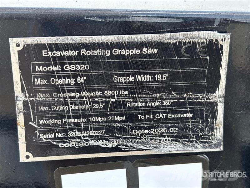  GIYI GY-GS320 64 in Excavator Rotating Grapple Saw Ďalšie komponenty