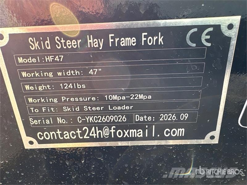 GIYI GY-HF47 Skid Steer Hay Frame (Unused) Andre komponenter