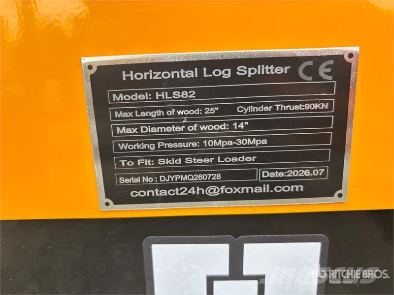 GIYI GY-HLS82 25 in Skid Steer Log Splitter (Unuse Houtklover
