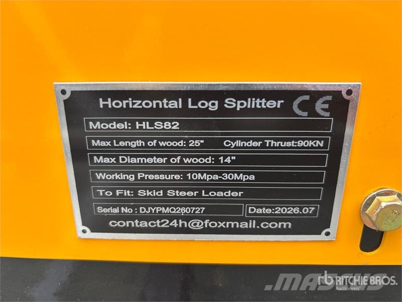 GIYI GY-HLS82 25 in Skid Steer Log Splitter (Unuse Sekačky a rezačky dreva