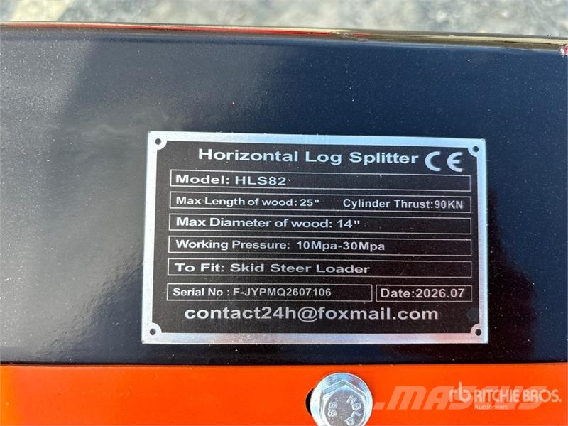  GIYI GY-HLS82 25 in Skid Steer Log Splitter (Unuse Houtklover