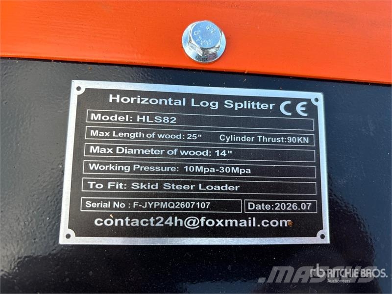 GIYI GY-HLS82 25 in Skid Steer Log Splitter (Unuse Sekačky a rezačky dreva