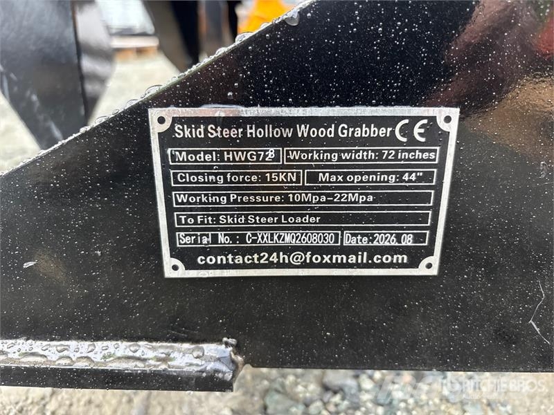  GIYI GY-HWG72 72 in Skeleton Skid Steer Grapple Bu Grabeži