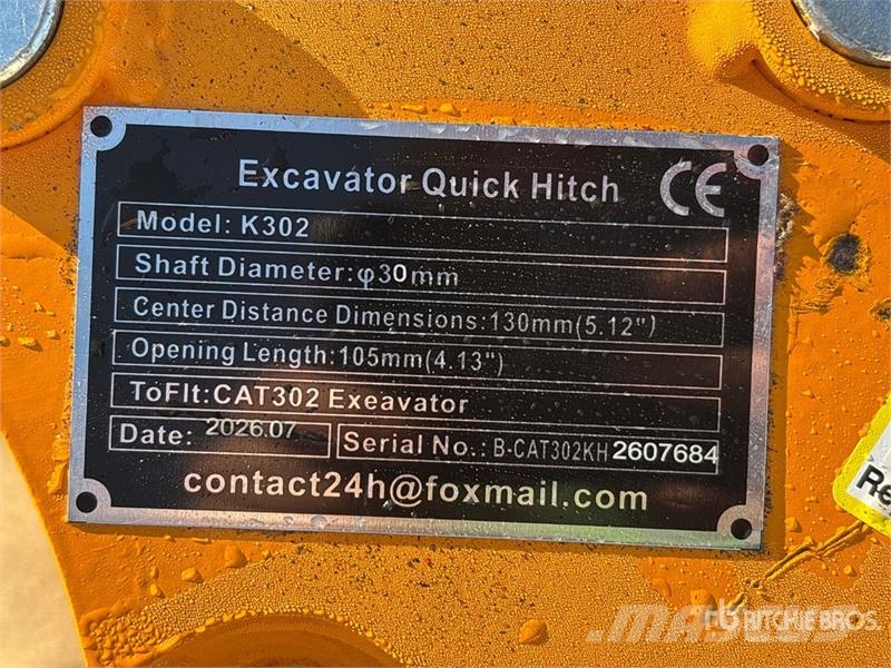 GIYI GY-K302 Excavator Coupler - Fits CAT 302 (Unu Schnellwechsler