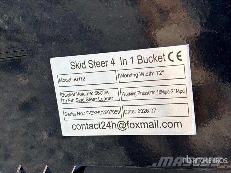  GIYI GY-KH72F 72 in Multi-Purpose Skid Steer Bucke 버켓