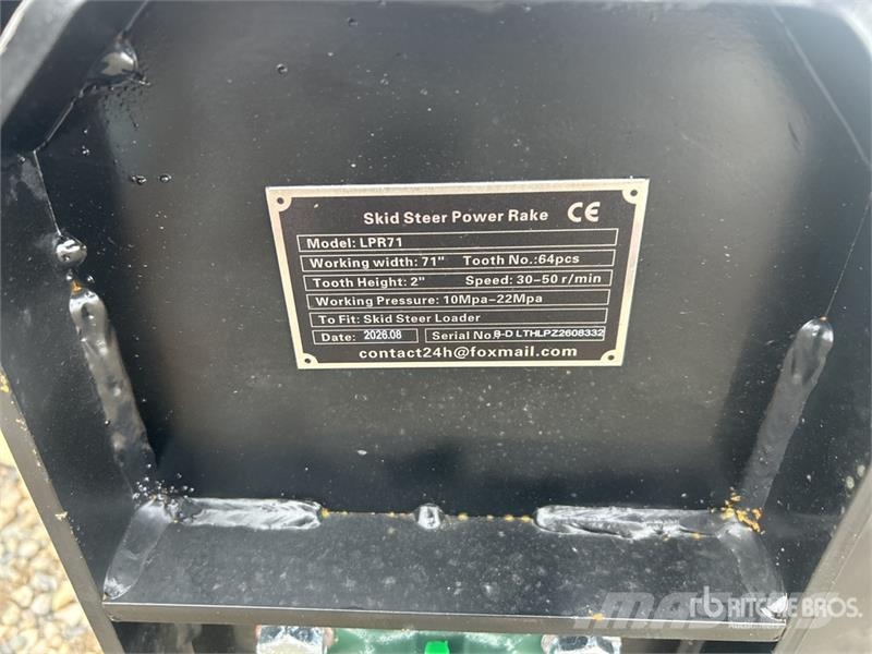 GIYI GY-LPR71 Skid Steer Power Rake (Unused) Obracače a zhrabovače sena