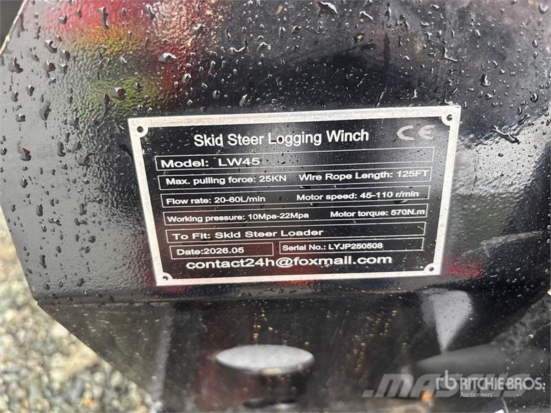 GIYI GY-LW45 45 in Skid Steer Logging Winch (Unuse Other components