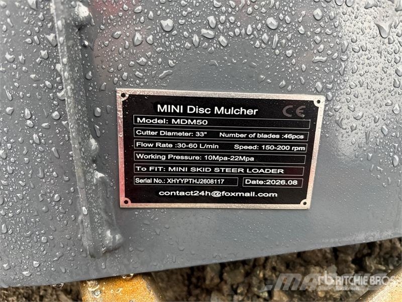 GIYI GY-MDM50 33 in Mini Mini Disc Skid Steer Mulc Gozdarski mulčerji