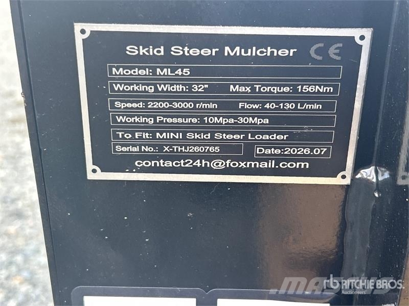  GIYI GY-ML45 32 in Mini Skid Steer Mulcher (Unused Šumski mulčeri