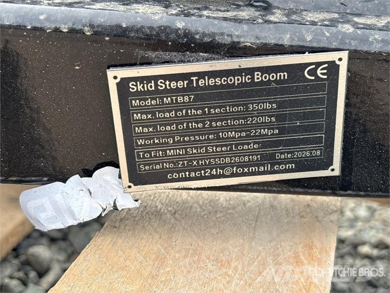 GIYI GY-MTB87 87 in Mini Skid Steer Telescopic Boo Ďalšie komponenty