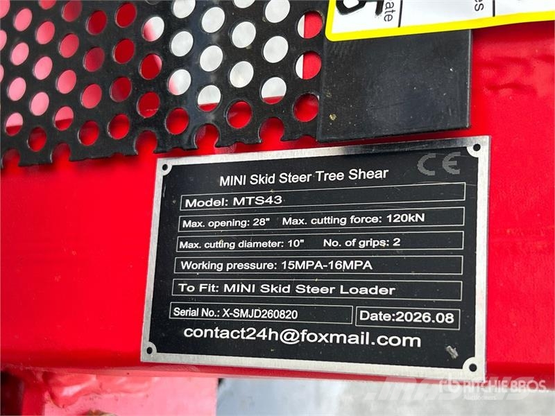  GIYI GY-MTS43 Mini Skid Steer Tree Shear (Unused) Asfaltti- ja betonileikkurit