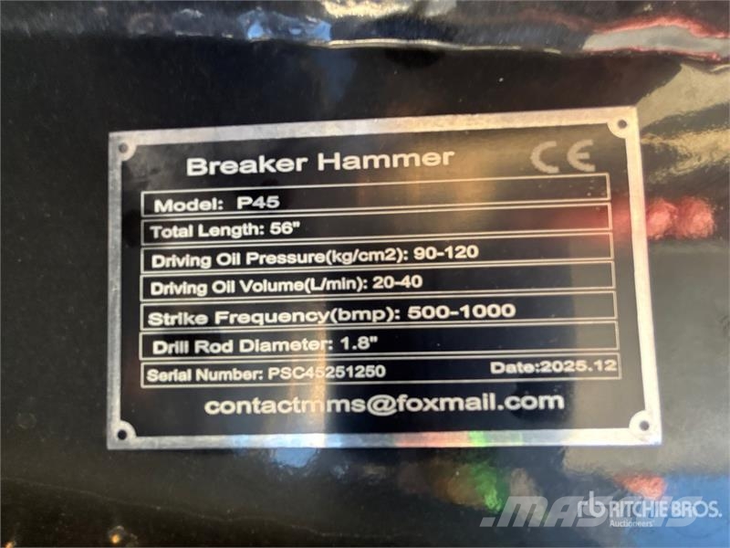 GIYI GY-P45 Mini Skid Steer Breaker (Unused) Hydraulhammare