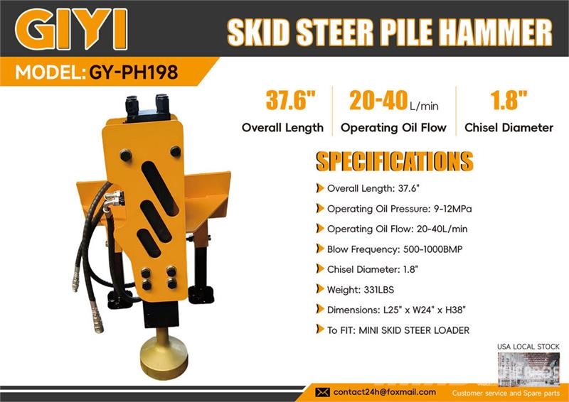 GIYI GY-PH198 Mini Skid Steer Post Driver (Unused) Zäune und Zubehör