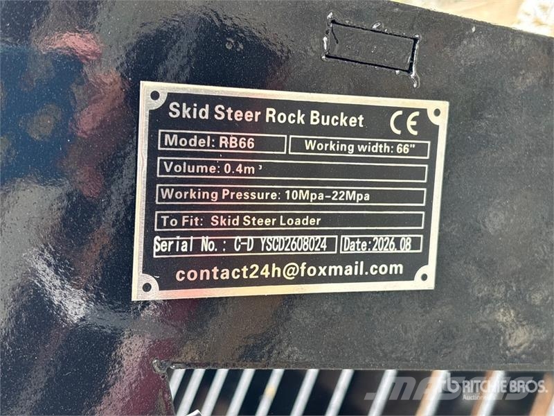 GIYI GY-RB66 68 in Rock Skid Steer Bucket (Unused) 버켓