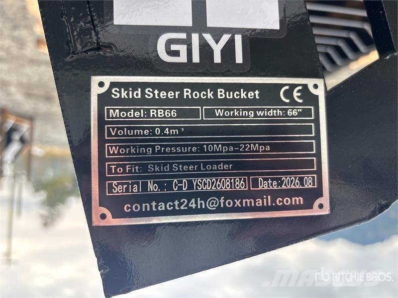 GIYI GY-RB66N 66 in Skeleton Skid Steer Bucket (Un دلاء