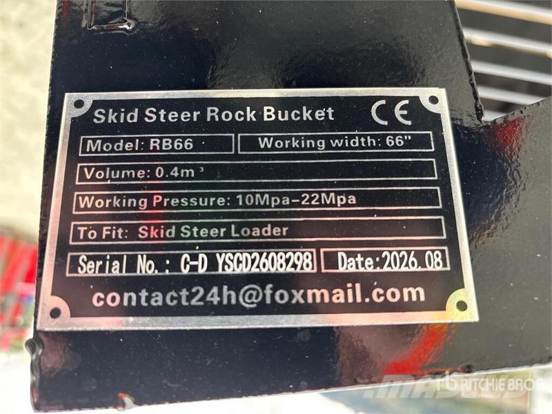  GIYI GY-RB66N 66 in Skeleton Rock Skid Steer Bucke دلاء