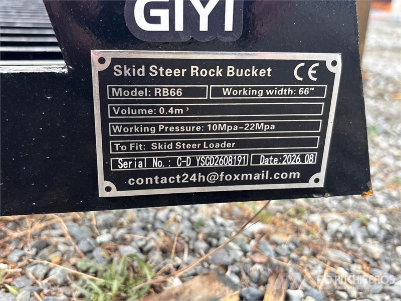  GIYI GY-RB66N 66 in Skeleton Skid Steer Bucket (Un دلاء