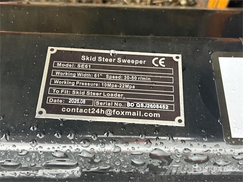  GIYI GY-SE61 61 in Skid Steer Broom (Unused) Borstels