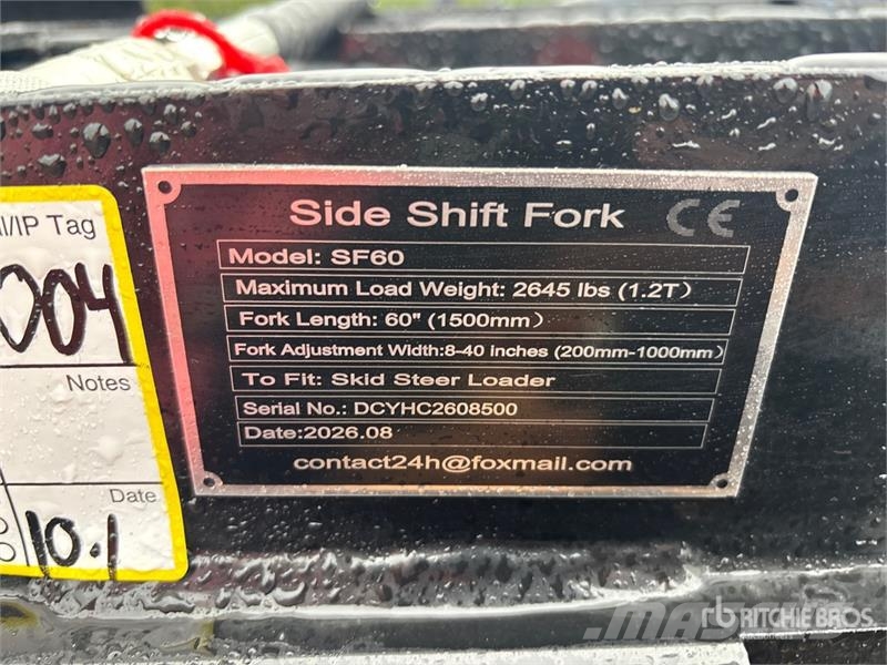GIYI GY-SF60 59 in Skid Steer Forks (Unused) Trukkihaarukat