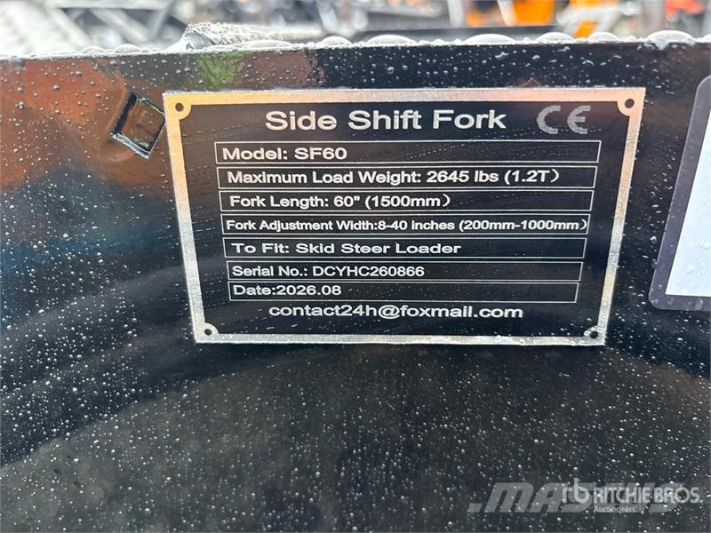  GIYI GY-SF60 60 in Skid Steer Forks (Unused) Vidlica