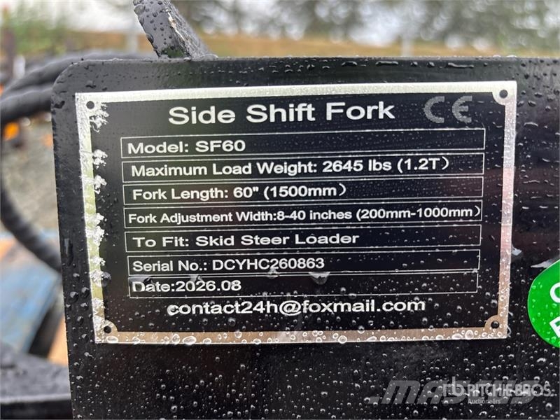  GIYI GY-SF60 60 in Skid Steer Forks (Unused) Gabeln