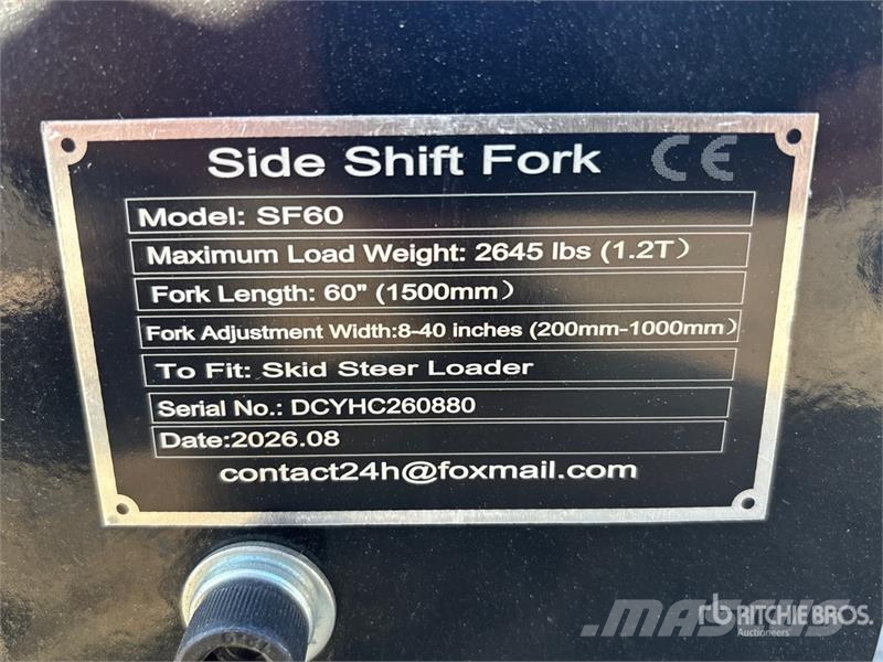 GIYI GY-SF60 60 in Skid Steer Forks (Unused) Forks