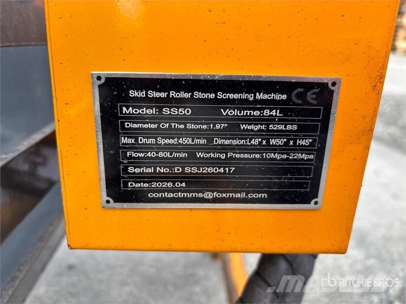 GIYI GY-SS50 Skid Steer Roller Stone Screening Mac مكونات أخرى