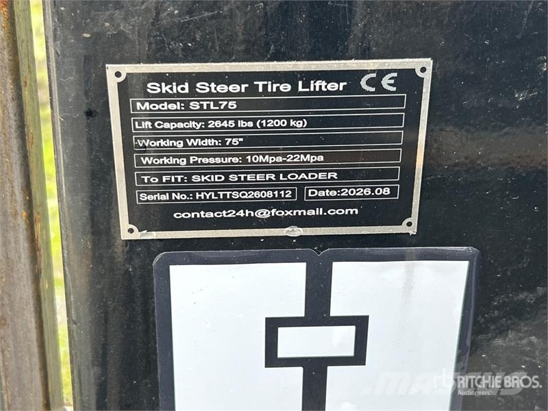 GIYI GY-STL75 75 in Skid Steer Tire Lifter (Unused Other components