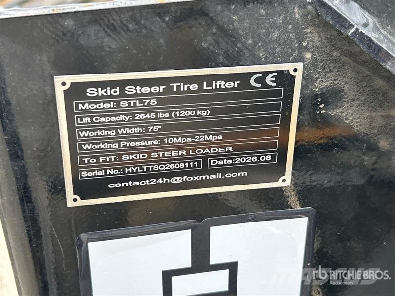 GIYI GY-STL75 75 in Skid Steer Tire Lifter (Unused Other components