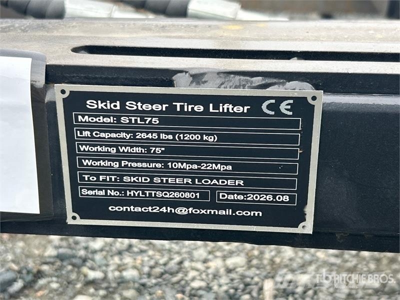 GIYI GY-STL75 75 in Skid Steer Tire Lifter (Unused Other components