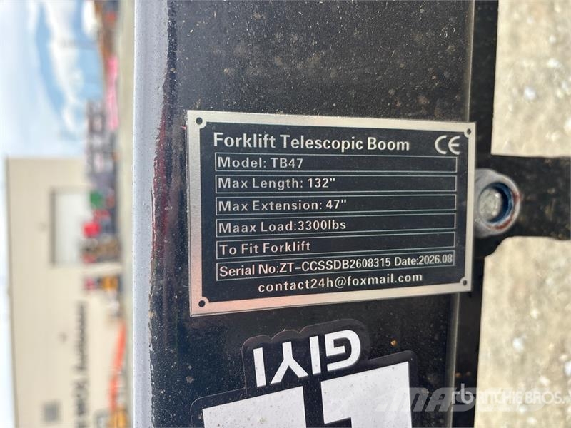GIYI GY-TB47 132 in 3300 lb Forklift Telescopic Bo Andre komponenter