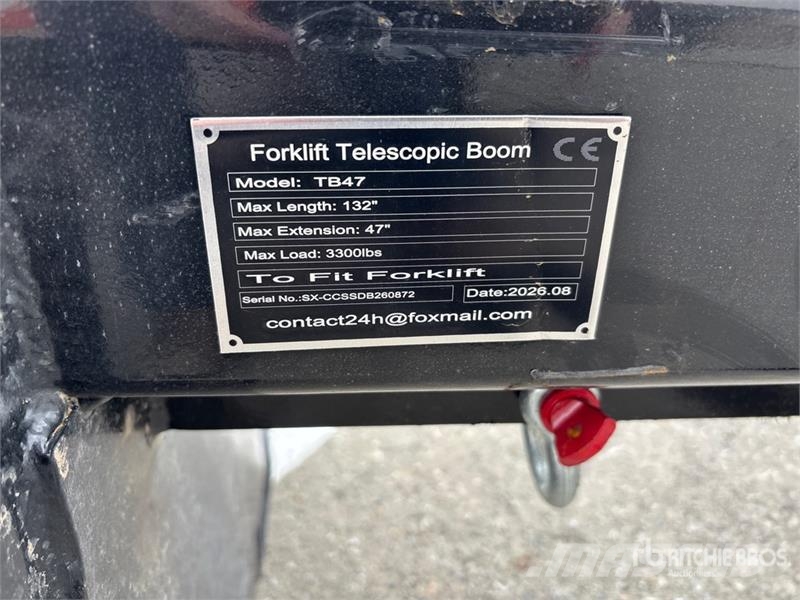 GIYI GY-TB47 132 in 3300 lb Forklift Telescopic Bo Otros componentes