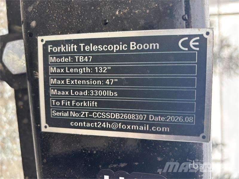 GIYI GY-TB47 132 in 3300 lb Forklift Telescopic Bo Andre komponenter