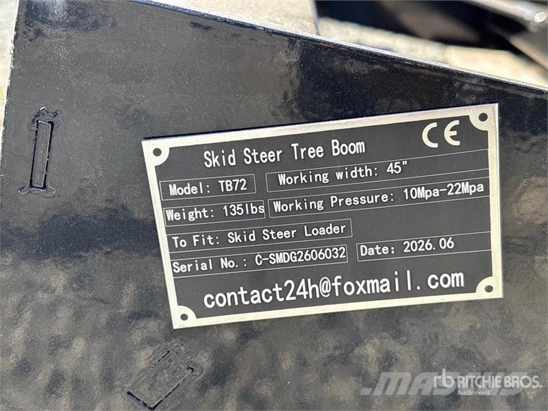 GIYI GY-TB72 60 in Skid Steer Tree Boom (Unused) Ďalšie komponenty