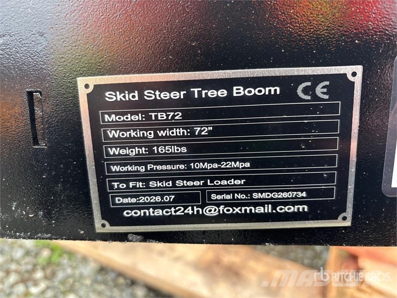 GIYI GY-TB72 72 in Skid Steer Tree Boom (Unused) Other components