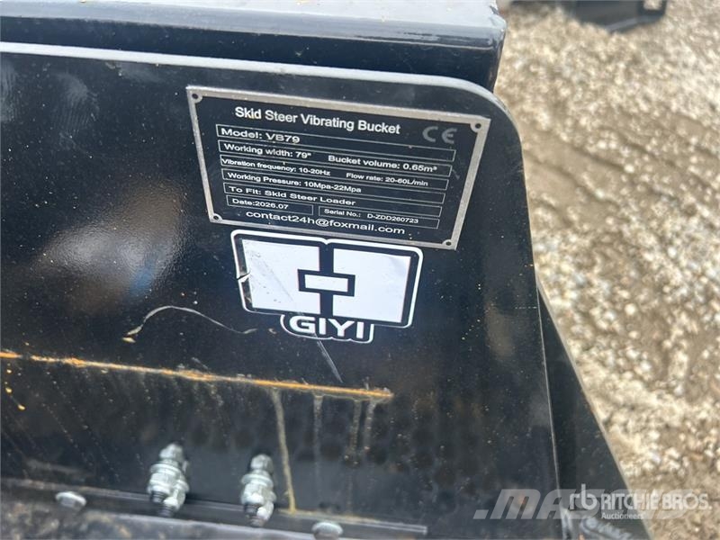 GIYI GY-VB79 79 in Vibrating Skid Steer Screening Sijāšanas kausi