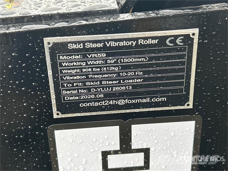 GIYI GY-VR59 59 in Skid Steer Vibratory Roller (Un Cilindros