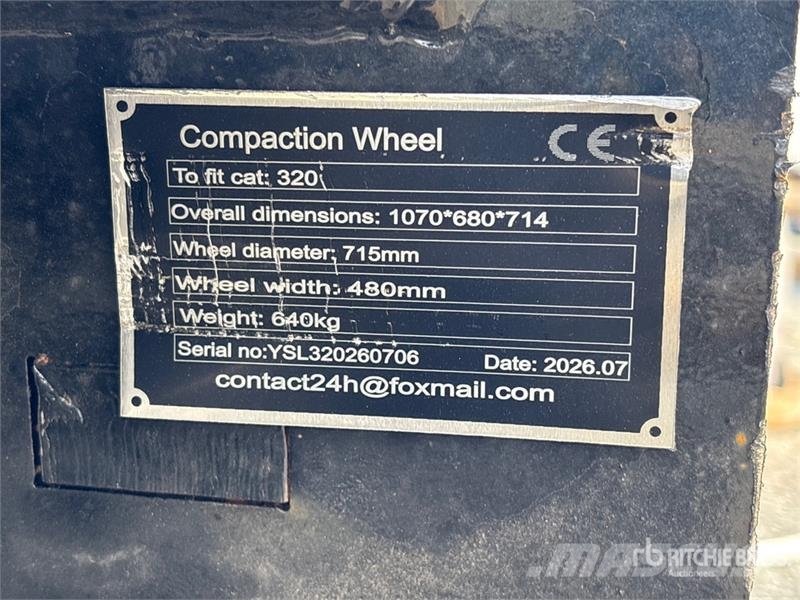 GIYI GY-W320 20 in Excavator Compaction Wheel - Fi Ďalšie komponenty