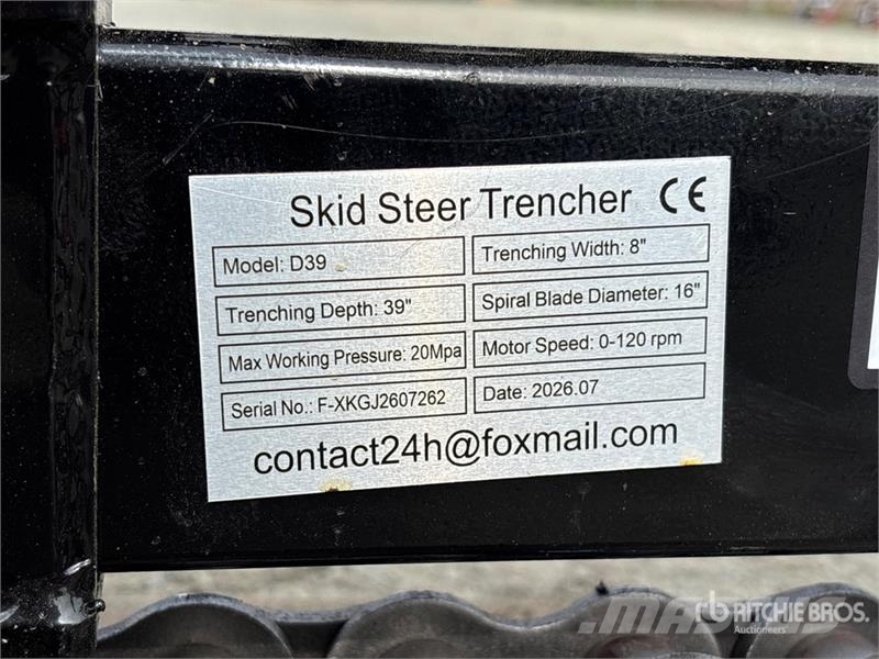 GIYI GY-X39 36 in Mini Skid Steer Trencher (Unused Grabenfräse