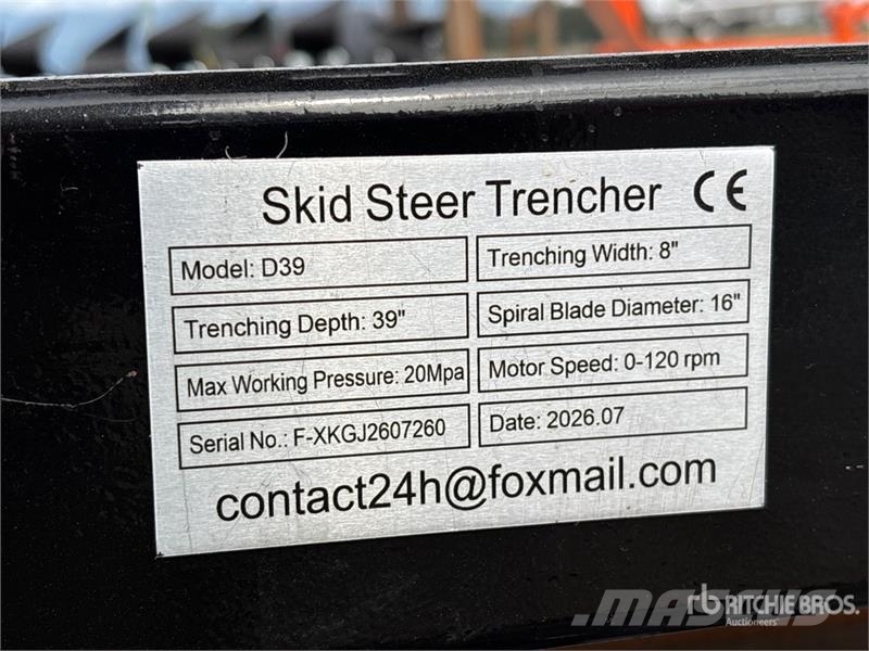 GIYI GY-X39 36 in Mini Skid Steer Trencher (Unused Grabenfräse