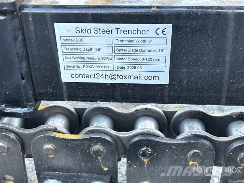 GIYI GY-X39 39 in Mini Skid Steer Trencher (Unused Канавокопачі