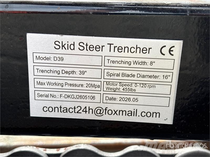 GIYI GY-Y D380 36 in Skid Steer Trencher (Unused) Grabenfräse
