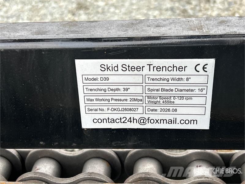 GIYI GY-Y D380 39 in Skid Steer Trencher (Unused) Excavatoare de santuri