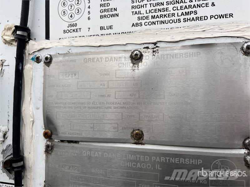 Great Dane 53 ft x 102 in Tri/A Van Trailer Причепи-фургони