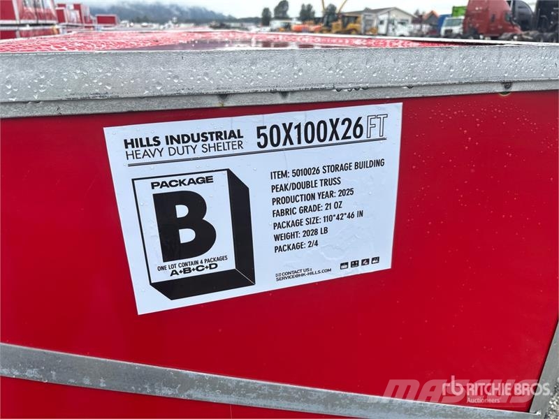  HIlls Industrial 1005026 50 ft x 100 ft Storage Bu Tērauda karkasa ēkas