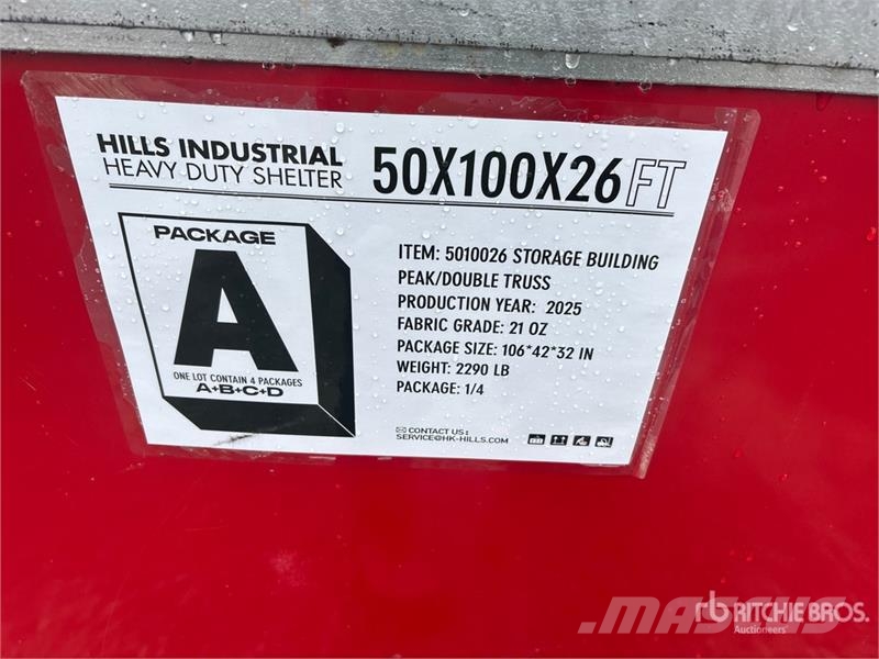  HIlls Industrial 1005026 50 ft x 100 ft Storage Bu Tērauda karkasa ēkas