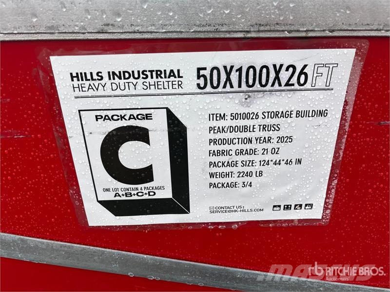 HIlls Industrial 1205026 50 ft x 120 ft Storage Bu Tērauda karkasa ēkas